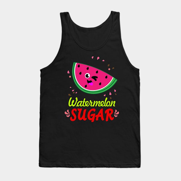 Watermelon Sugar Tank Top by RainasArt